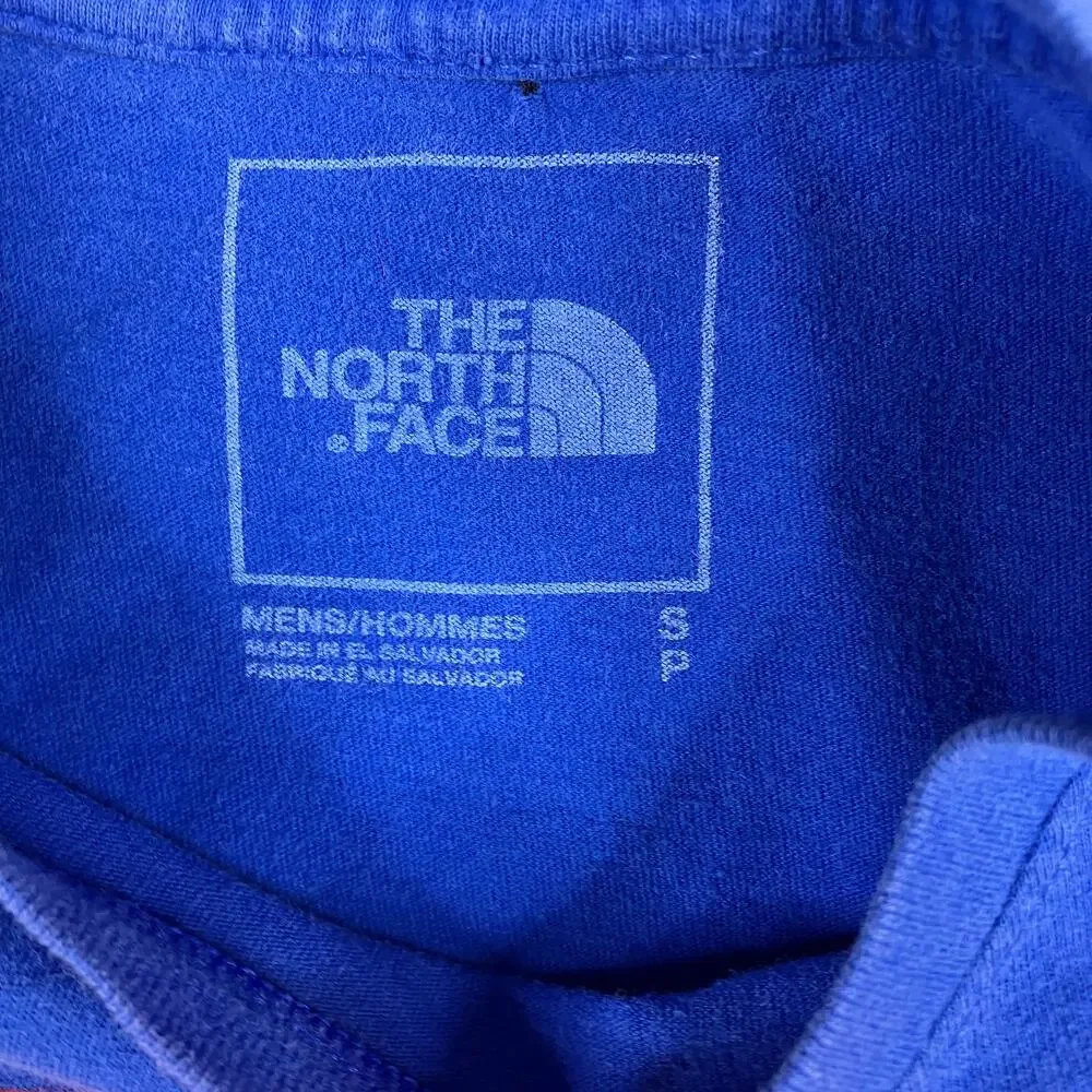 The North Face T-Shirt Mens Size S Blue Red Graphic Logo Crewneck Outdoor Casual